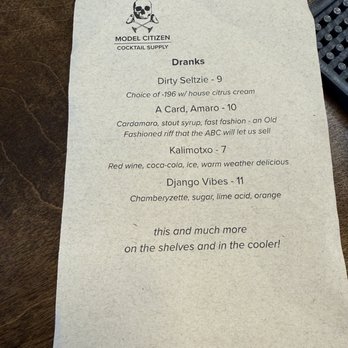 Model Citizen Cocktail - Cocktail menu - Bartending Schools Near Me Model Citizen Cocktail - Cocktail menu - Bartending Schools Near Me