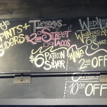 Blind Owl Brewery - Advertised Tuesday special in the dining room. - Brewpubs Near Me - Indianapolis, Indiana