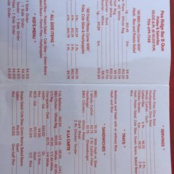 Pea Ridge Bar-B-Que - Inside of menu.