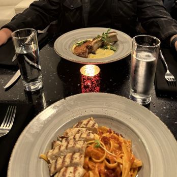 Uncorked On State - Pork chop and red pasta - Wine Bars Near Me - Redlands, California Uncorked On State - Pork chop and red pasta - Wine Bars Near Me - Redlands, California