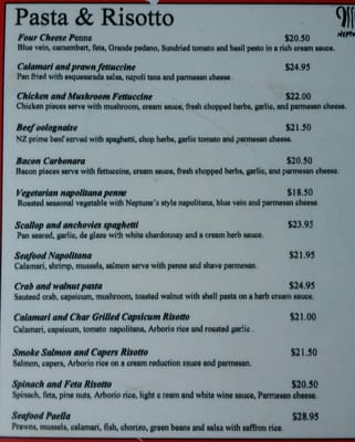 Menu photo 2 Neptune Cafe and Bar Auckland, AUK Menu photo 2 Neptune Cafe and Bar Auckland, AUK