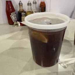 Home-made ice tea : I liked the fact that it came with ice, and it was good