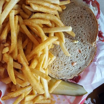 Skoogies - Reuben with seasoned fries. One of the best things they make. It's hands down one of the best sandwiches  around. - Hot Dogs Near Me - Mount Pleasant, South Carolina