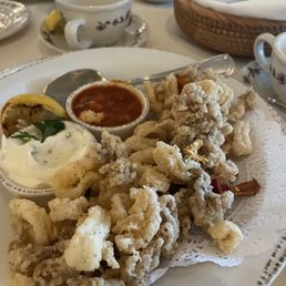 Calamari (not on lunch menu but you can ask for it from the dinner menu)