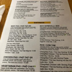 V & V Vietnamese Cuisine - Menu