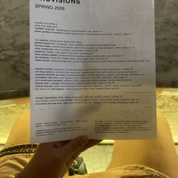 Spring menu