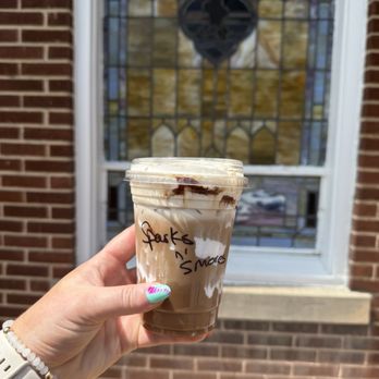 Sparks in the Valley - S'more's iced latte - Coffee & Tea Near Me - Indian Head, Pennsylvania Sparks in the Valley - S'more's iced latte - Coffee & Tea Near Me - Indian Head, Pennsylvania