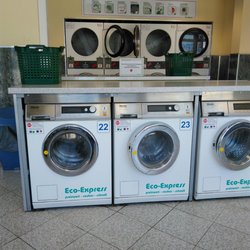 Eco-Express - In the front is the washers, and in the back are dryers.