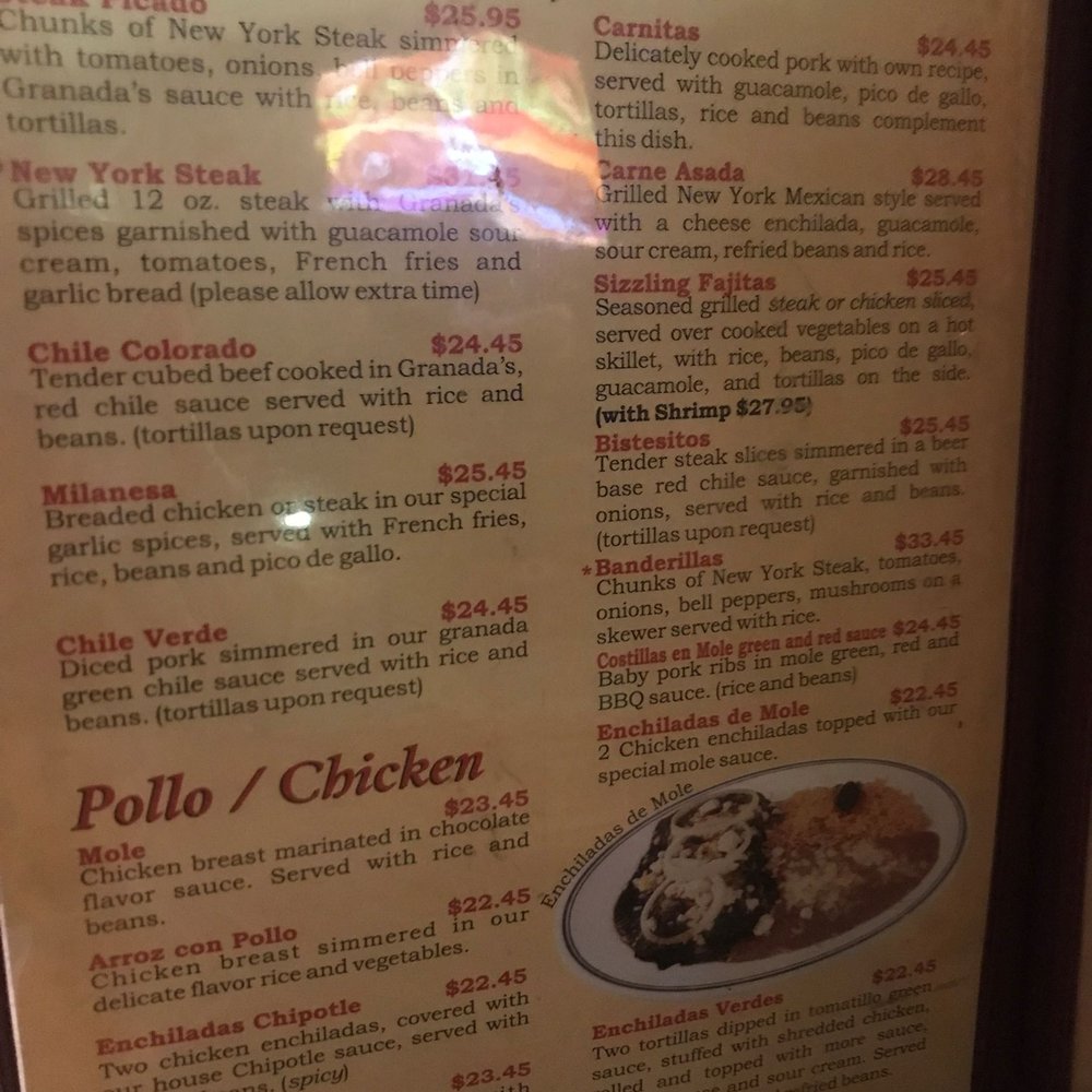 The Granada Restaurant - Menu - Mexican Near Me - Burbank, California The Granada Restaurant - Menu - Mexican Near Me - Burbank, California