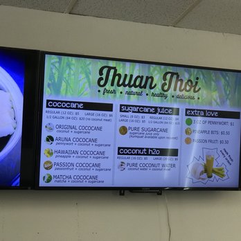 Cococane - Menu board - Fruits & Veggies Near Me - Garden Grove, California