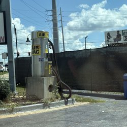 Chevron - Air and Vaccuum available near Chevron sign in front