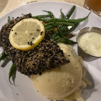 Nico's Pier 38 - *Furikake Pan Seared Ahi with Mashed Potatoes instead of rice!! - Seafood Near Me - Honolulu, Hawaii