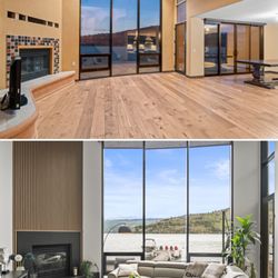 Harbros Construction - FUll remodelling of this beautiful living room overlooking the lake.