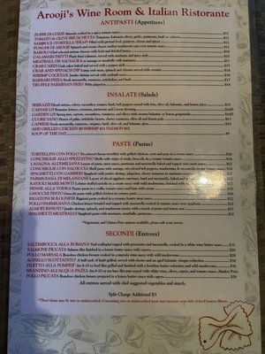 Menu photo 4 Aroojis Wine Room Charlotte, NC