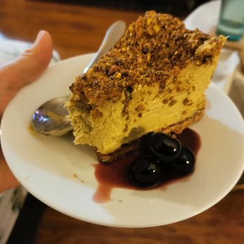 The Dutch - Pistachio Cheesecake (with some Amarena Cherries [Luxardo Brand] we had at home) - American Near Me - Saugerties, New York