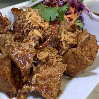 Thai Table - Crispy Tofu w/ Thai Tamarind Sauce: Crispy Fried Onions, Carrots, Cabbage, Red Peppers. (Grand Rapids Vegan Chef Challenge 9/25) - Thai Near Me - Grand Rapids, Michigan Thai Table - Crispy Tofu w/ Thai Tamarind Sauce: Crispy Fried Onions, Carrots, Cabbage, Red Peppers. (Grand Rapids Vegan Chef Challenge 9/25) - Thai Near Me - Grand Rapids, Michigan