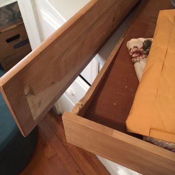 Pony Express Moving Services - Broken end table drawer - Movers Near Me - Boston, Massachusetts