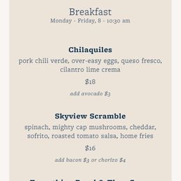 False advertising. There actually isn't any of the breakfast that is listed- the restaurant is closed. False advertising. There actually isn't any of the breakfast that is listed- the restaurant is closed.