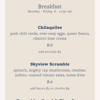 Skyview Motel - False advertising. There actually isn't any of the breakfast that is listed- the restaurant is closed. - Hotels Near Me - Los Alamos, California Skyview Motel - False advertising. There actually isn't any of the breakfast that is listed- the restaurant is closed. - Hotels Near Me - Los Alamos, California
