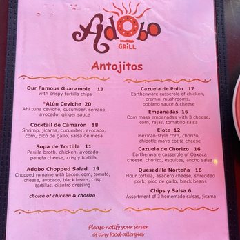 Adobo Grill - Menu - Mexican Near Me - Chicago, Illinois