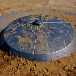 Central Beach - Central Beach/Traeth Canol marker on the promenade