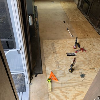 Pro2Call RV Service - Overall pic of new sub floor - RV Repair Near Me Pro2Call RV Service - Overall pic of new sub floor - RV Repair Near Me
