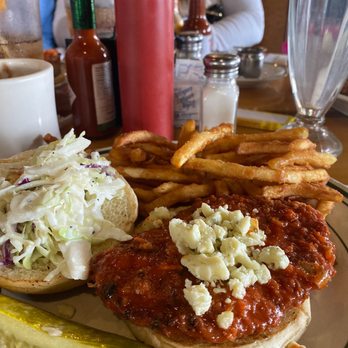 Woody's Diner - Crispy Buffalo Chicken Sandwich - Burgers Near Me - Huntington Beach, California Woody's Diner - Crispy Buffalo Chicken Sandwich - Burgers Near Me - Huntington Beach, California