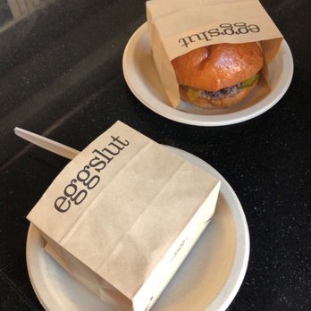 Eggslut - Fair fax w avocado and no cheese and cheeseburger - Breakfast & Brunch Near Me - Los Angeles, California