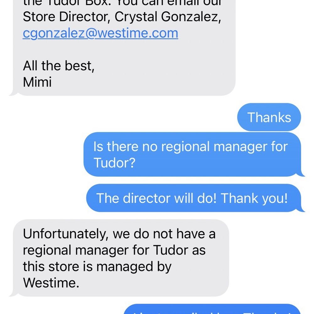 Tudor - Texts from Mimi. - Watches Near Me - Los Angeles, California Tudor - Texts from Mimi. - Watches Near Me - Los Angeles, California