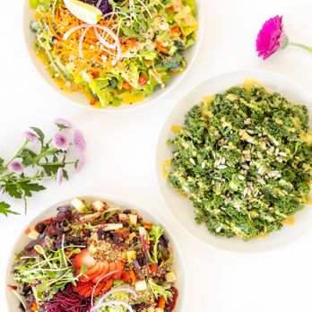 kb&co - three bowls of colorful salads - Juice Bars & Smoothies Near Me - Edmonton, Alberta kb&co - three bowls of colorful salads - Juice Bars & Smoothies Near Me - Edmonton, Alberta