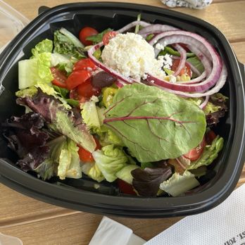 Your Greek Cousin - Greek salad large, not very full - Greek Near Me - West Palm Beach, Florida Your Greek Cousin - Greek salad large, not very full - Greek Near Me - West Palm Beach, Florida