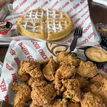 Chick In Waffle - My chicken nuggets/bites and a waffle for the side. Yummy! - Chicken Shop Near Me - Overland Park, Kansas Chick In Waffle - My chicken nuggets/bites and a waffle for the side. Yummy! - Chicken Shop Near Me - Overland Park, Kansas