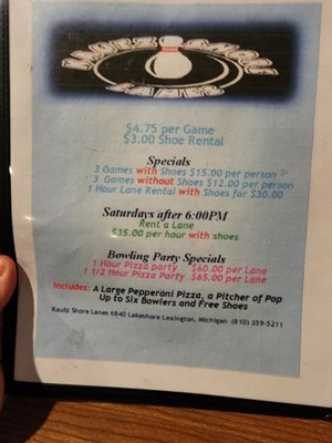 Menu photo 4 Kautz Shore Lanes Lexington, MI Menu photo 4 Kautz Shore Lanes Lexington, MI