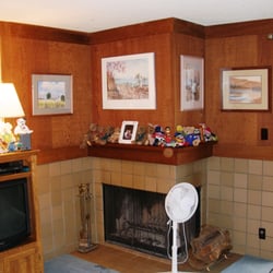 The Home Doctors - the old fireplace , dark and dated
