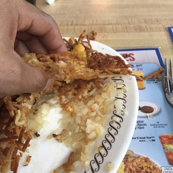 Waffle House - Smothered and covered ...sent out a kids waffle with no bacon...the tried to seat us with dirty plates on the table - Diners Near Me - Richardson, Texas Waffle House - Smothered and covered ...sent out a kids waffle with no bacon...the tried to seat us with dirty plates on the table - Diners Near Me - Richardson, Texas
