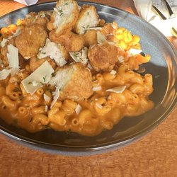 Chubby's Asian Fusion Cuisine - Korean Mac & Cheese Chicken perfectly cooked! Seasoned to perfection.