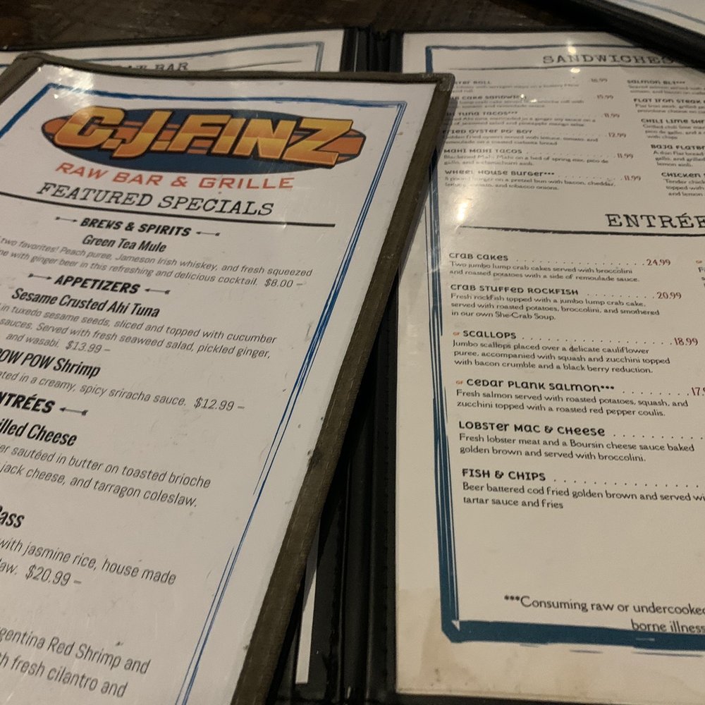 CJ Finz - Seafood Near Me - Manassas, Virginia