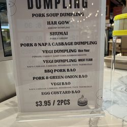 Dumpling Kitchen Express - Menu during soft opening 12/10