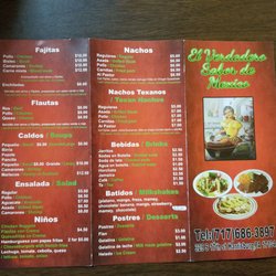 El Verdadero Sabor de Mexico - Menu
