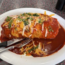 Wet burrito - asada with red sauce Wet burrito - asada with red sauce