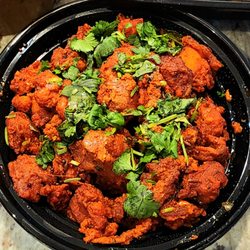Paradise Biryani Pointe - Chicken 65. Came with Family Pack Biriyani.