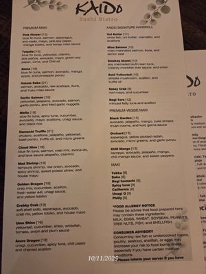 Menu photo 6 Kaido Sushi Arlington Heights, IL Menu photo 6 Kaido Sushi Arlington Heights, IL