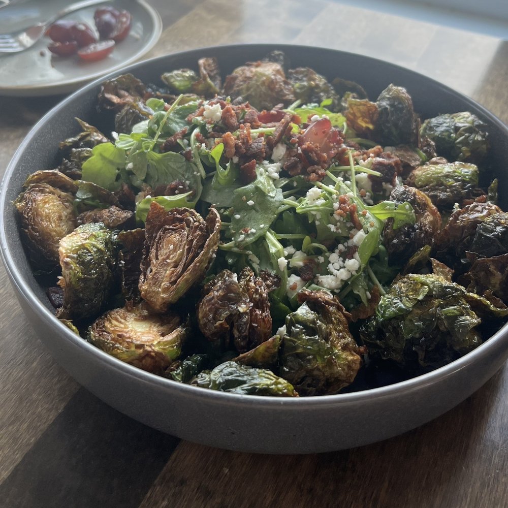 Hangar One Bistro Eatery & Bar - Crispy Brussel Spouts with bacon - New American Near Me - St. Augustine, Florida Hangar One Bistro Eatery & Bar - Crispy Brussel Spouts with bacon - New American Near Me - St. Augustine, Florida