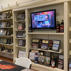 Gamers World - Their display of sports plaques Taken 2/11/2021