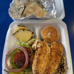 Al's Deli and Grill - Fresh fruit and vegetables, rice, hummus, fish, and pita bread.