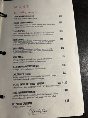 Menu photo 6 Clandestino Palm Springs, CA