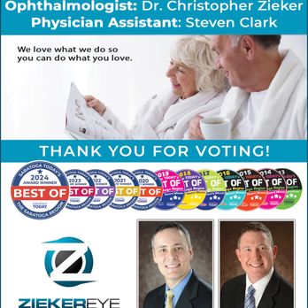 Zieker Eye Ophthalmology - Thank you for voting us best eye doctor for the 13th year in a row! - Laser Eye Surgery/Lasik Near Me - Wilton, New York Zieker Eye Ophthalmology - Thank you for voting us best eye doctor for the 13th year in a row! - Laser Eye Surgery/Lasik Near Me - Wilton, New York