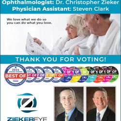 Zieker Eye Ophthalmology - Thank you for voting us best eye doctor for the 13th year in a row!