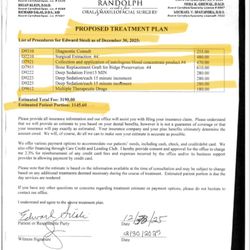 Randolph Center for Oral & Maxillofacial Surgery - Their BOGUS IN HOUSE Pre-estimate