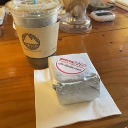 Drink is owners creation- a mixture of hojicha and espresso. Icecream bar- coffee chocolate chunk Drink is owners creation- a mixture of hojicha and espresso. Icecream bar- coffee chocolate chunk
